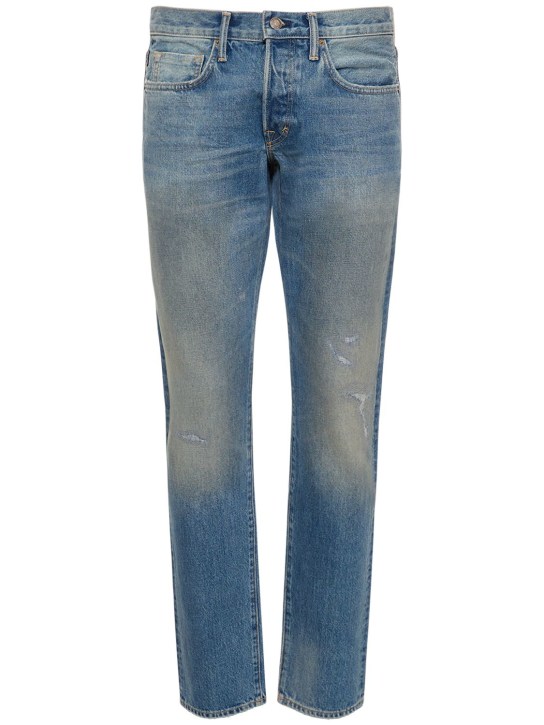 Tom Ford: Slim fit denim jeans - Blue - men_0 | Luisa Via Roma