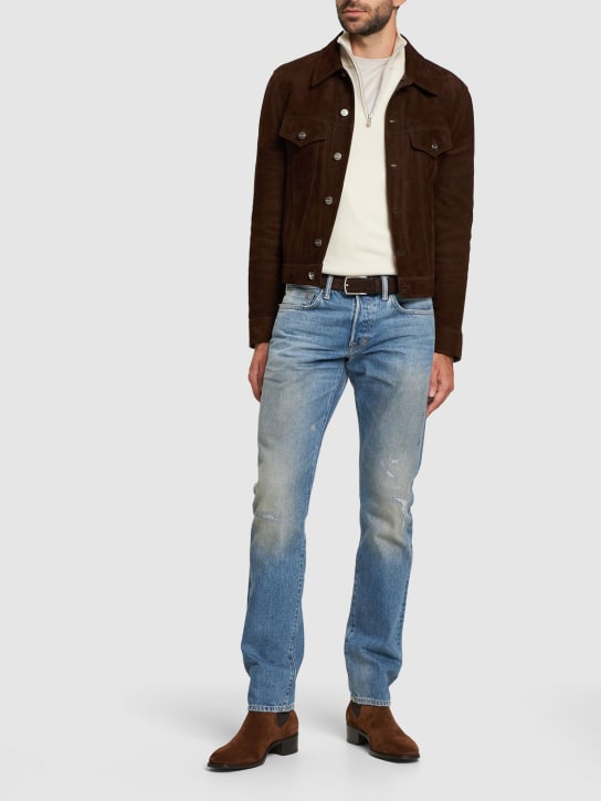 Tom Ford: Jeans slim fit in denim - Blu - men_1 | Luisa Via Roma