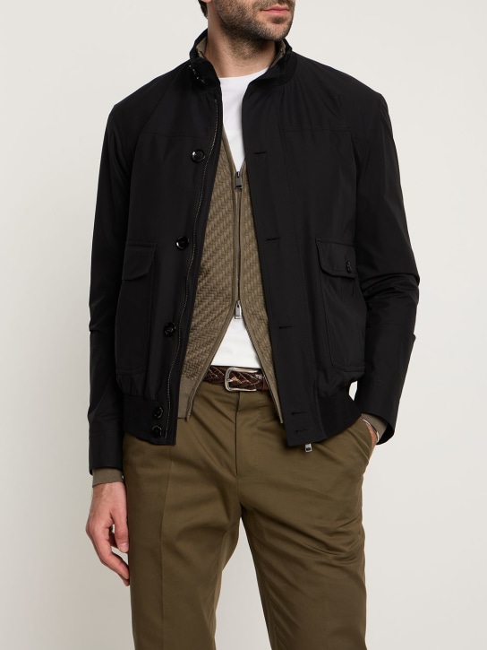 Brioni: Silk blouson jacket - men_1 | Luisa Via Roma