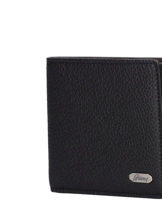 Brioni: Bifold leather wallet - men_1 | Luisa Via Roma
