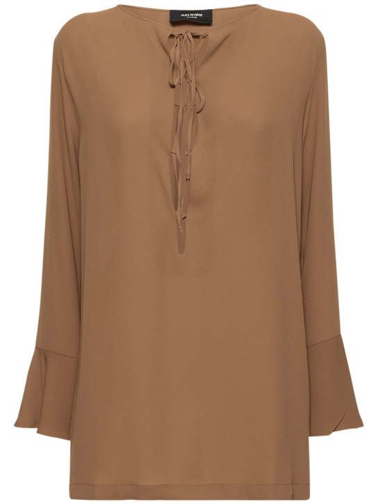 Alex Rivière Studio: Alegra系带迷你连衣裙 - 米黄色 - women_0 | Luisa Via Roma