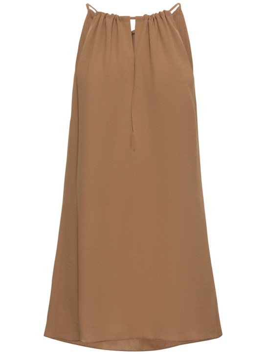 Alex Rivière Studio: Ziggy tech mini halter dress - Beige - women_0 | Luisa Via Roma