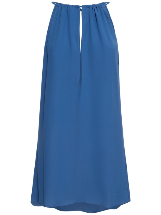 Alex Rivière Studio: Vestido halter corto de techno - Azul - women_0 | Luisa Via Roma