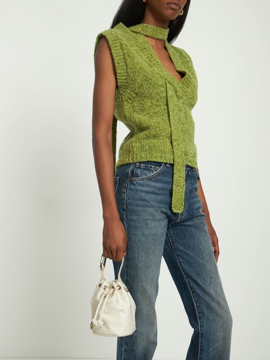 EÉRA: Small Rocket nylon bucket bag - Off White - women_1 | Luisa Via Roma