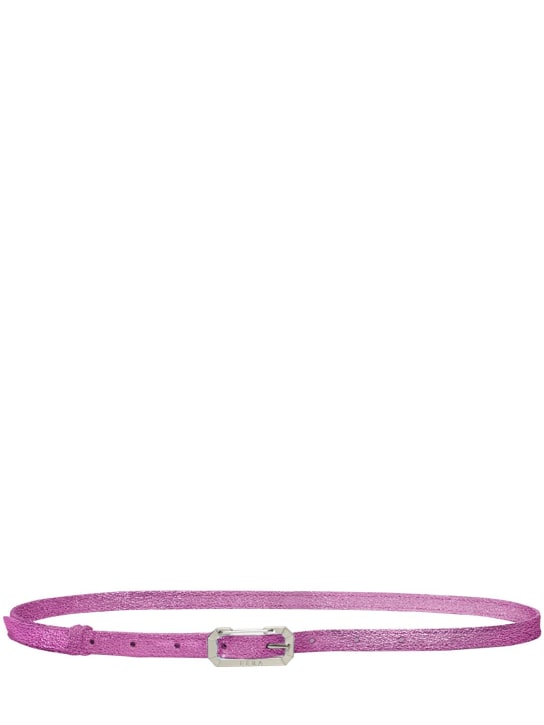 EÉRA: 1.5cm Small laminated leather belt - Fuchsia - women_0 | Luisa Via Roma