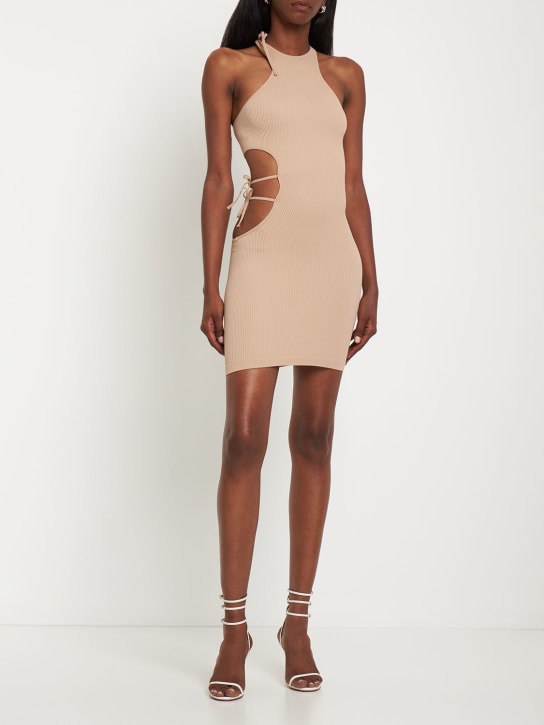 Andreadamo: リブジャージーミニドレス - ヌード 001 - women_1 | Luisa Via Roma