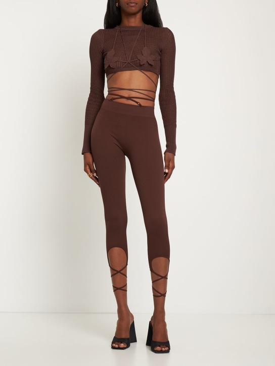 Andreadamo: KURZES OBERTEIL AUS VISKOSE-FISCHNETZ - Nude 003 - women_1 | Luisa Via Roma