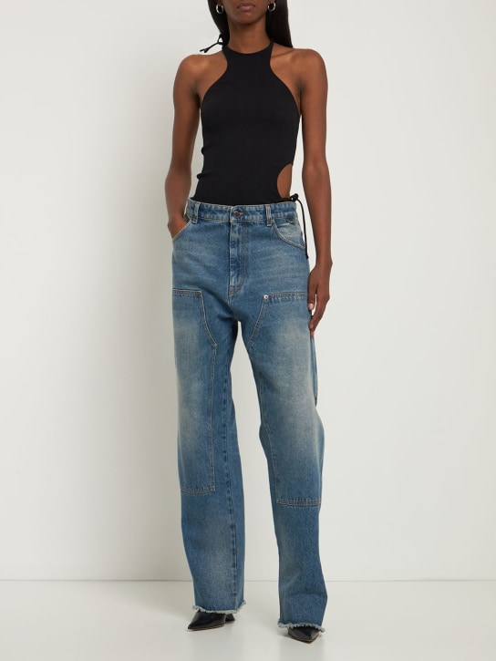 Andreadamo: 罗纹弹力背心 - 黑色 - women_1 | Luisa Via Roma