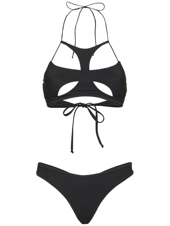 Andreadamo: Überlappender Bikini - Schwarz - women_0 | Luisa Via Roma