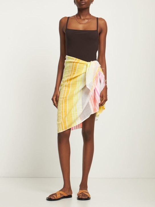 Lemlem: Sarong en coton mélangé Jamila - Jaune/Multi - women_1 | Luisa Via Roma