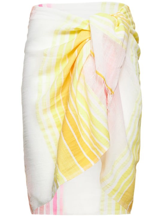 Lemlem: Sarong en coton mélangé Jamila - Jaune/Multi - women_0 | Luisa Via Roma