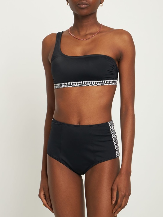 Lemlem: Lena high waist bikini bottoms - Black - women_1 | Luisa Via Roma