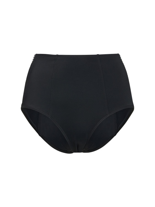 Lemlem: Lena high waist bikini bottoms - Black - women_0 | Luisa Via Roma