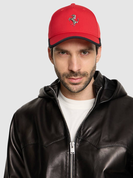 Ferrari: Logo stretch polyester baseball cap - men_1 | Luisa Via Roma