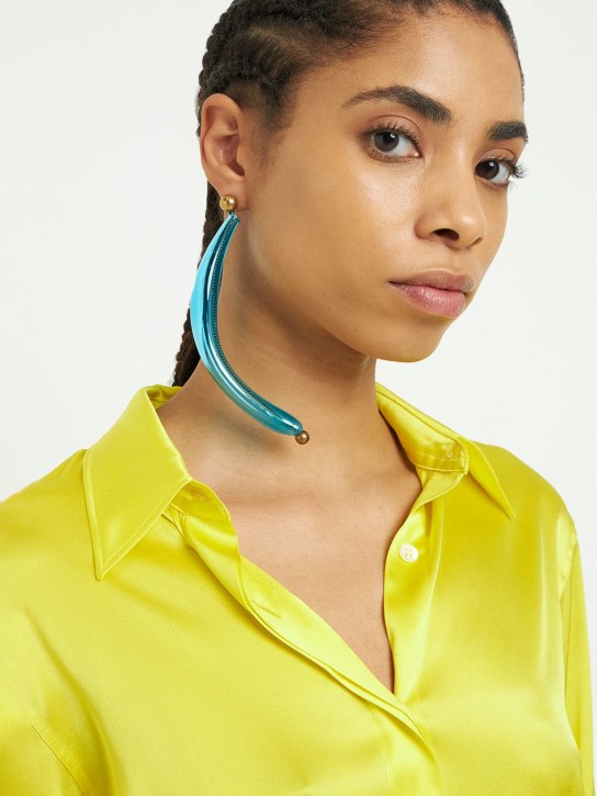 Dries Van Noten: Large mismatched glass earrings - women_1 | Luisa Via Roma