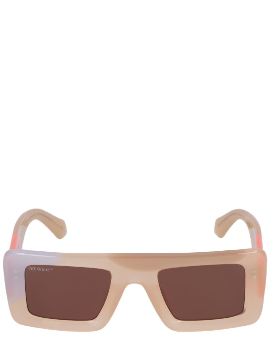 Off-White: Seattle squared acetate sunglasses - Multicolor - men_0 | Luisa Via Roma