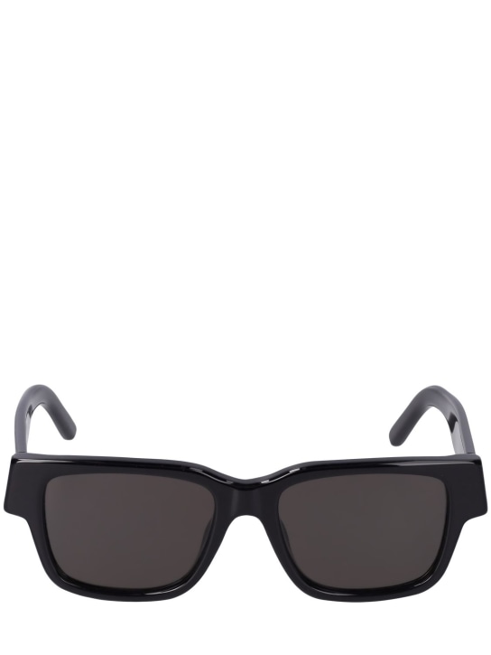 Palm Angels: Newport squared acetate sunglasses - Black/Grey - women_0 | Luisa Via Roma
