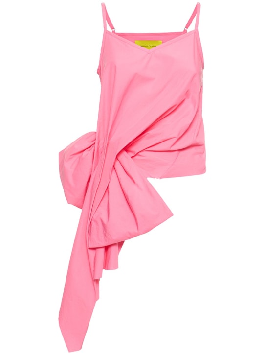 Marques'Almeida: Top de popelina de algodón - Rosa - women_0 | Luisa Via Roma