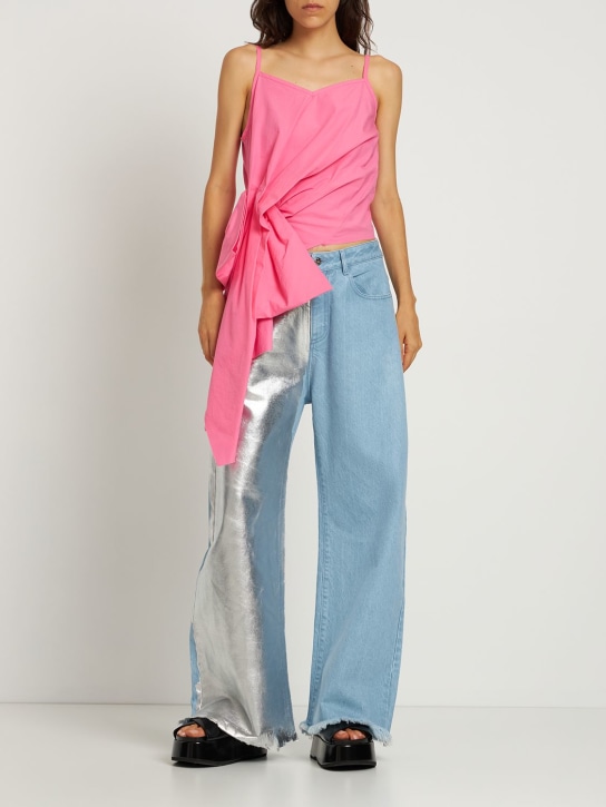 Marques'Almeida: Top de popelina de algodón - Rosa - women_1 | Luisa Via Roma