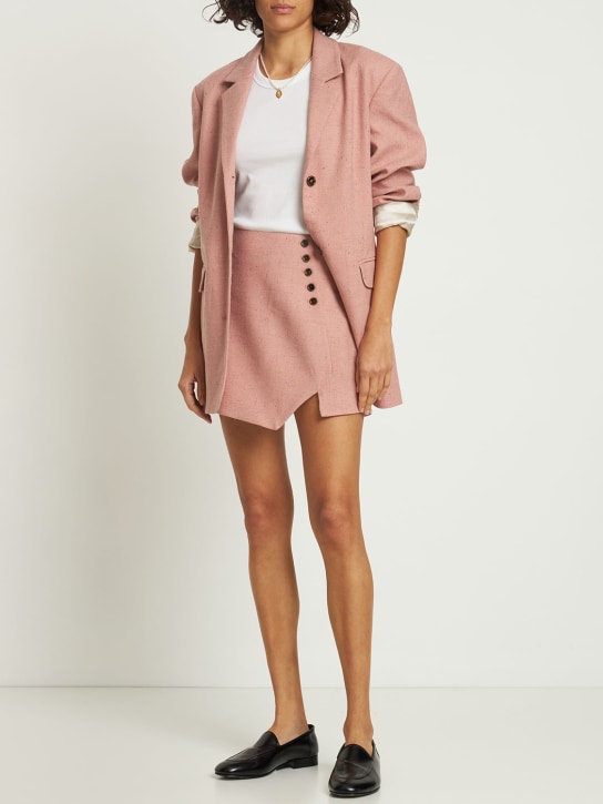 The Garment: Taranto buttoned viscose mini skirt - Pink - women_1 | Luisa Via Roma