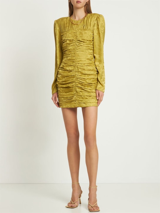 The Garment: Robe courte en soie ruchée Toulouse - Vert - women_1 | Luisa Via Roma