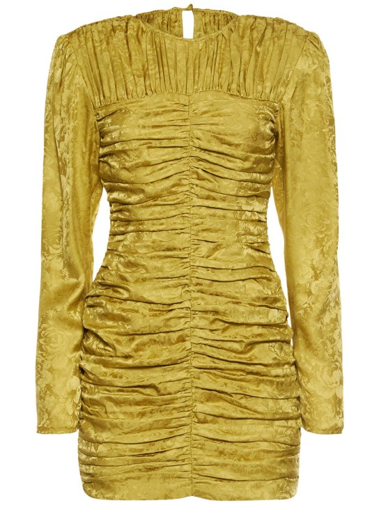 The Garment: Robe courte en soie ruchée Toulouse - Vert - women_0 | Luisa Via Roma