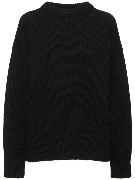 The Row: Ophelia wool & cashmere knit sweater - Black - women_0 | Luisa Via Roma