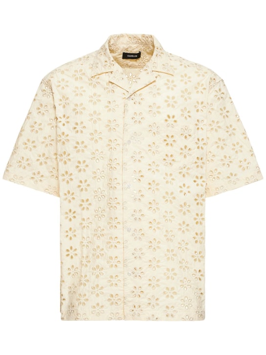 EGONlab: Wonderland Summer短袖衬衫 - 米黄色 - men_0 | Luisa Via Roma