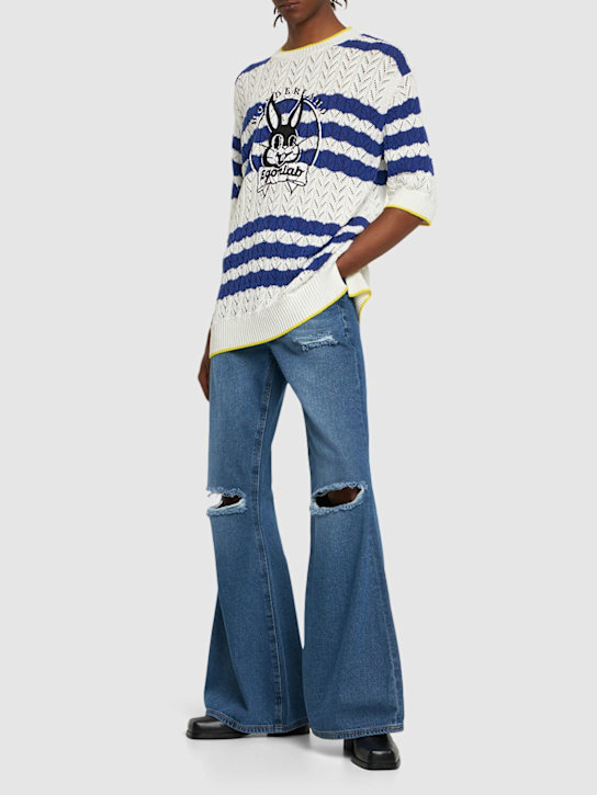 Cotton bunny knit t-shirt - Thumbnail 2