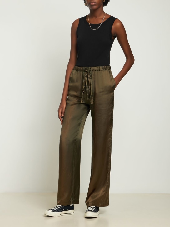 ASPESI: Pantalon droit en satin de viscose délavée - women_1 | Luisa Via Roma