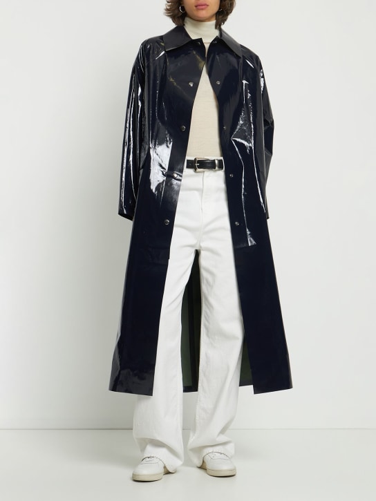 Kassl Editions: Original long lacquer coated cotton coat - women_1 | Luisa Via Roma