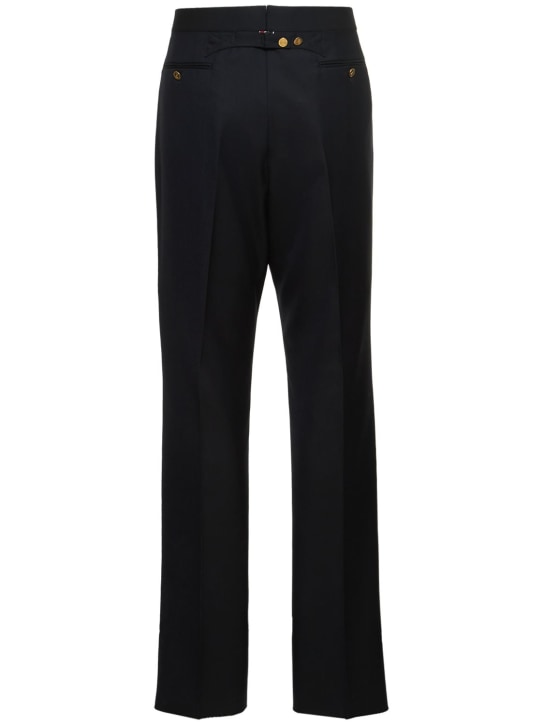 Thom Browne: Wool straight pants - men_4 | Luisa Via Roma