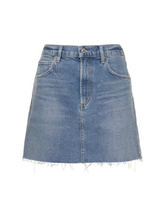 CITIZENS OF HUMANITY: Minifalda de denim de algodón - Azul - women_0 | Luisa Via Roma