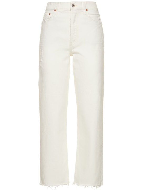 CITIZENS OF HUMANITY: Florence wide straight jeans - Beyaz - women_0 | Luisa Via Roma