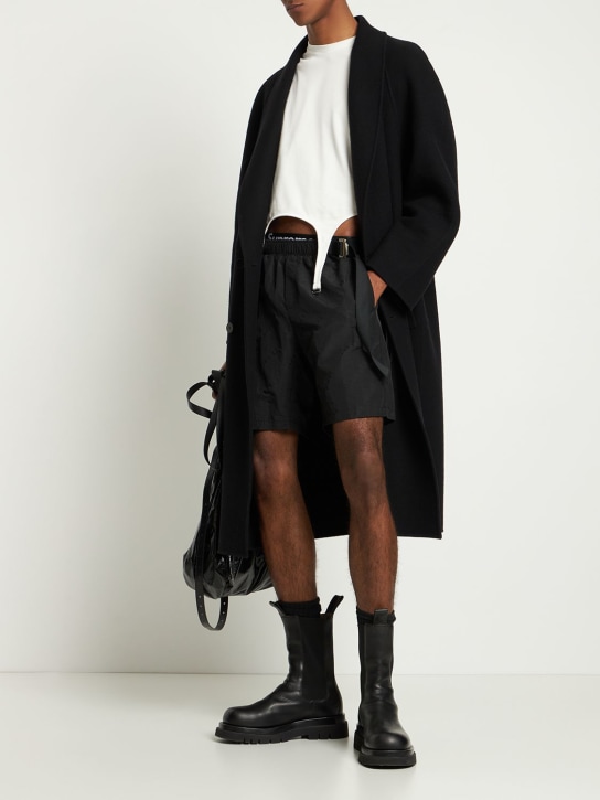 Dion Lee: Shorts de algodón orgánico - Negro - men_1 | Luisa Via Roma