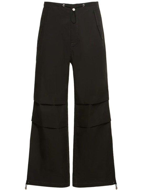 Dion Lee: Organic cotton parachute pants - Black - men_0 | Luisa Via Roma