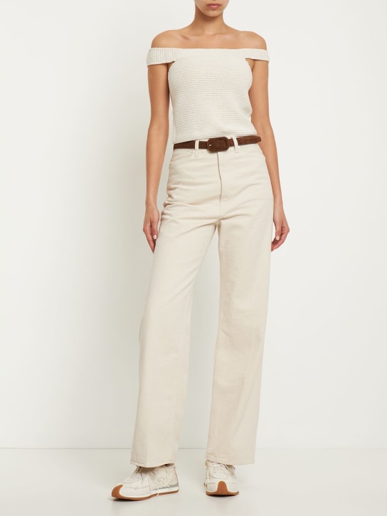 Wandler: Top de ganchillo de algodón orgánico Polly - Marfil - women_1 | Luisa Via Roma