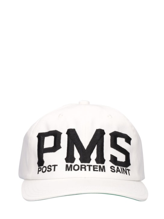 Saint Michael: Post Mortem Saint embroidered cotton cap - men_0 | Luisa Via Roma