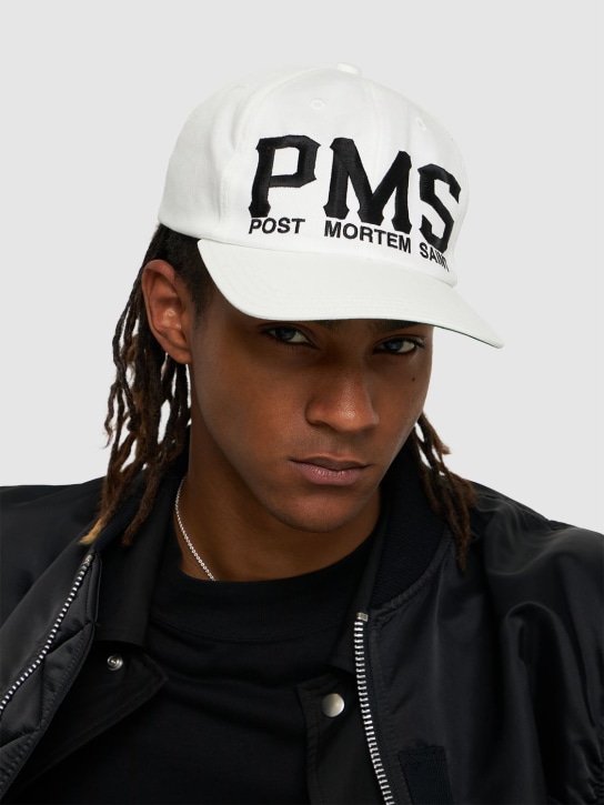 Saint Michael: Post Mortem Saint embroidered cotton cap - men_1 | Luisa Via Roma