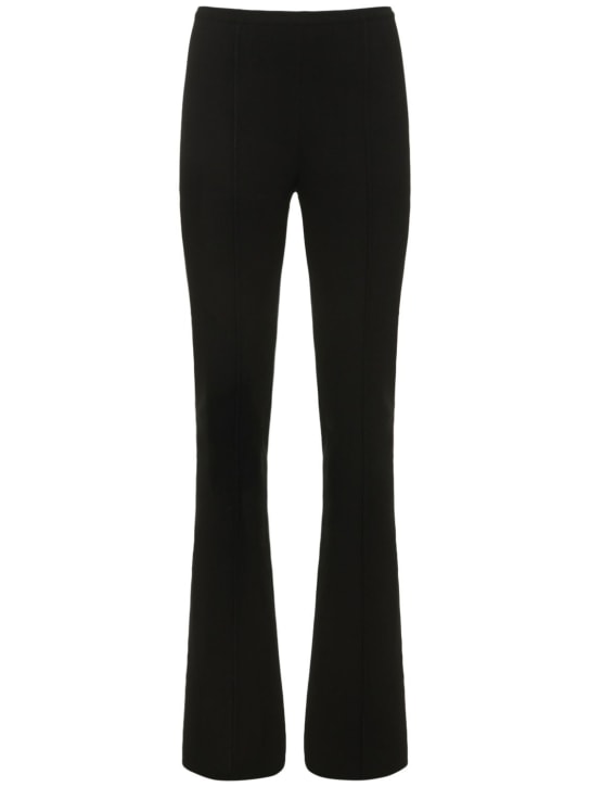 Mach & Mach: Heart cutout viscose blend pants - Black - women_0 | Luisa Via Roma