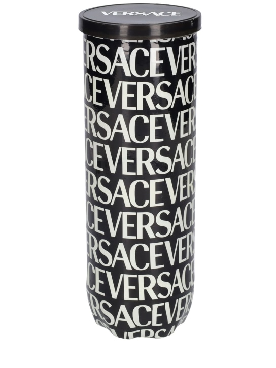 Versace: Versace répété sur le tube de balles de tennis - Jaune/Noir - women_1 | Luisa Via Roma
