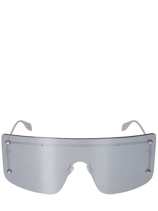 Alexander McQueen: AM0412S metal sunglasses - Silber - women_0 | Luisa Via Roma