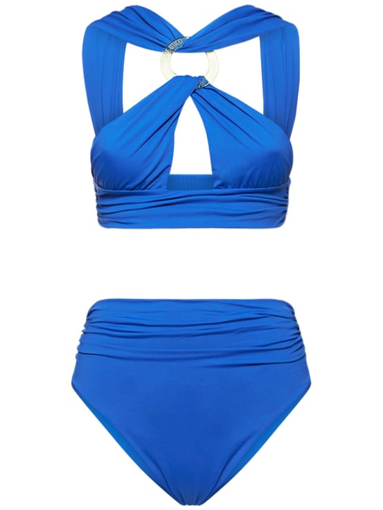 The Attico: Bikini incrociato con anello - Blu - women_0 | Luisa Via Roma