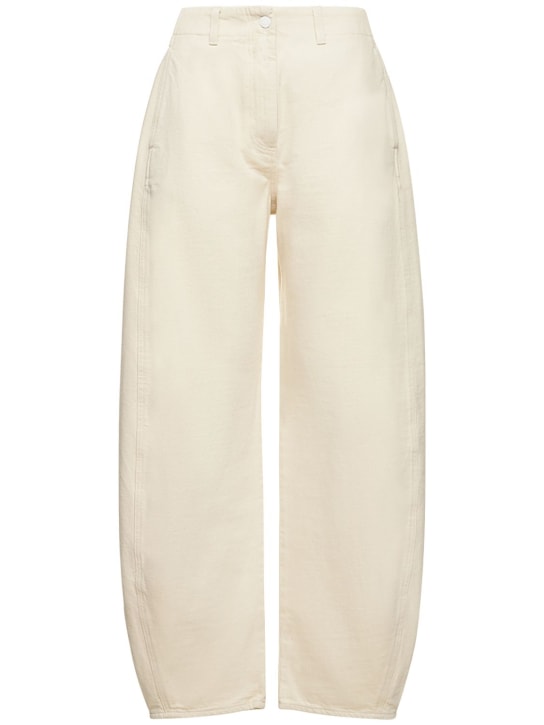 Made In Tomboy: Isabelle cotton denim jeans - White - women_0 | Luisa Via Roma