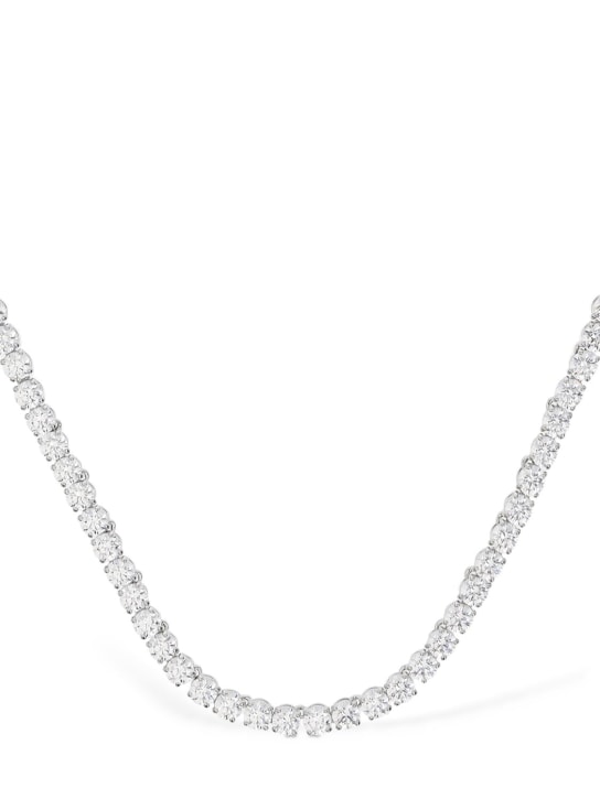 Swarovski: Matrix tennis Swarovski necklace - Silver - men_1 | Luisa Via Roma