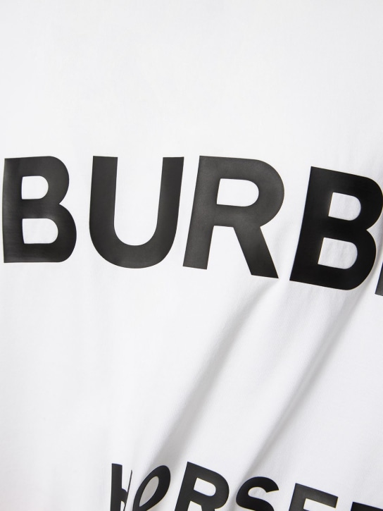 Burberry: Harlford logo cotton t-shirt - White - men_1 | Luisa Via Roma