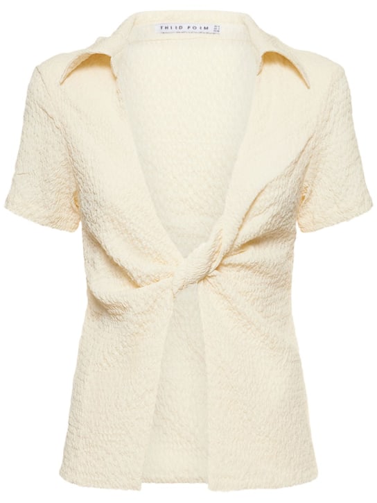 Third Form: Waffle twist shirt - Beige - women_0 | Luisa Via Roma