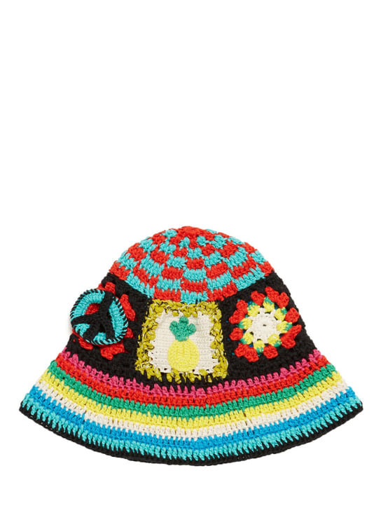 Alanui: Cappello bucket Positive fatto a mano - Multicolore - women_0 | Luisa Via Roma