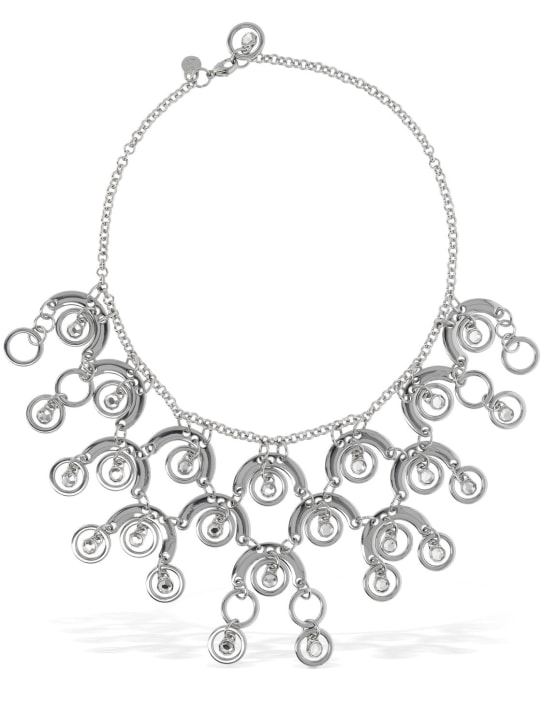 Rabanne: Sphere crystal necklace - Gümüş - women_0 | Luisa Via Roma