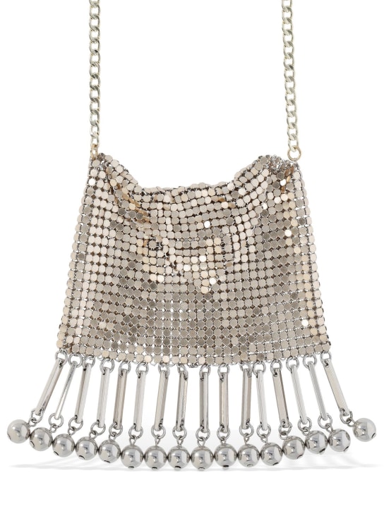 Rabanne: Pixel long necklace - Açık Altın rengi - women_0 | Luisa Via Roma